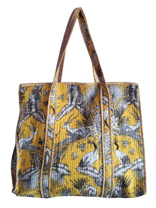 Eco-Friendly Cotton Tote Bag with Animal Print - Stylish and Customizable
