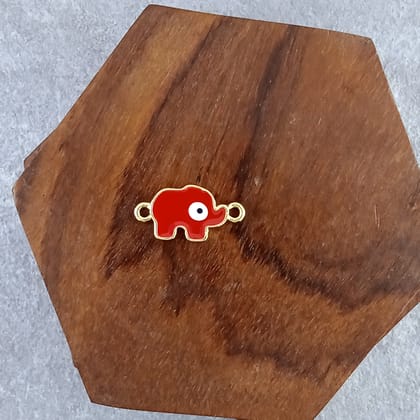 Elephant Evil Eye Red Enamel Centre Psc For Women