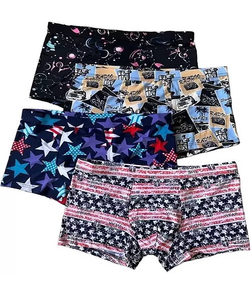 Cavenders Pack of 3 Nylon Trunks For Men's ( Multicolor )