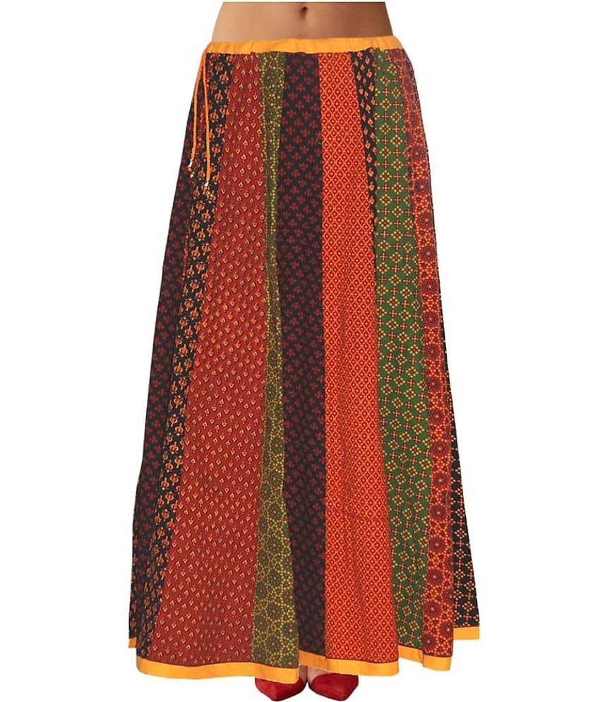 Sttoffa Cotton A-Line Skirt - Multi Color