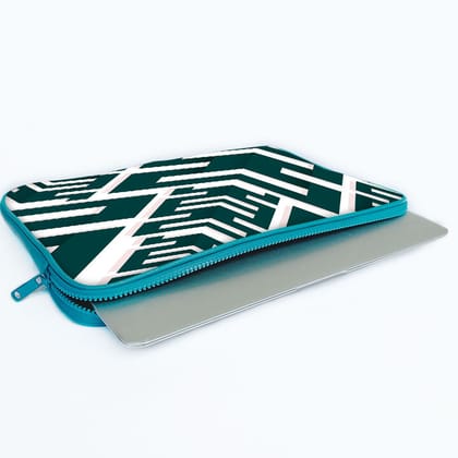 "Zig Zag Print" Laptop Sleeves: Bold Modern Design for Every Size-13" / Blue