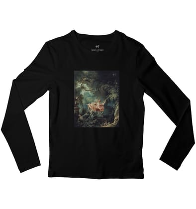 The Swing Full Sleeve Art T-shirt-38 - S / Black