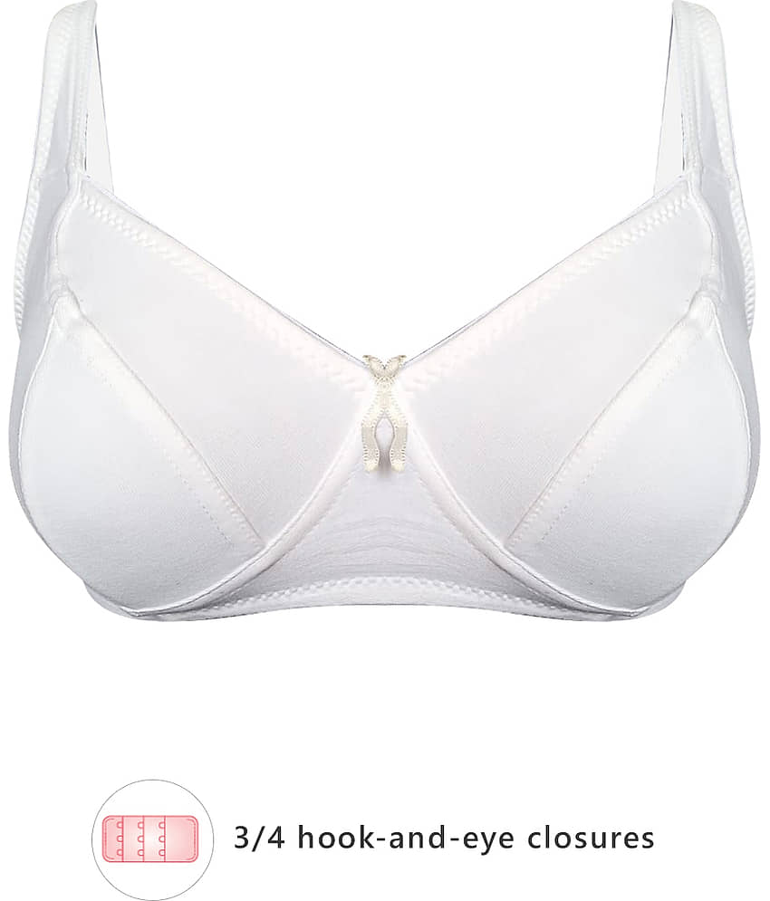 Clovia Cotton Non Padded Women's Everyday Bra ( White )