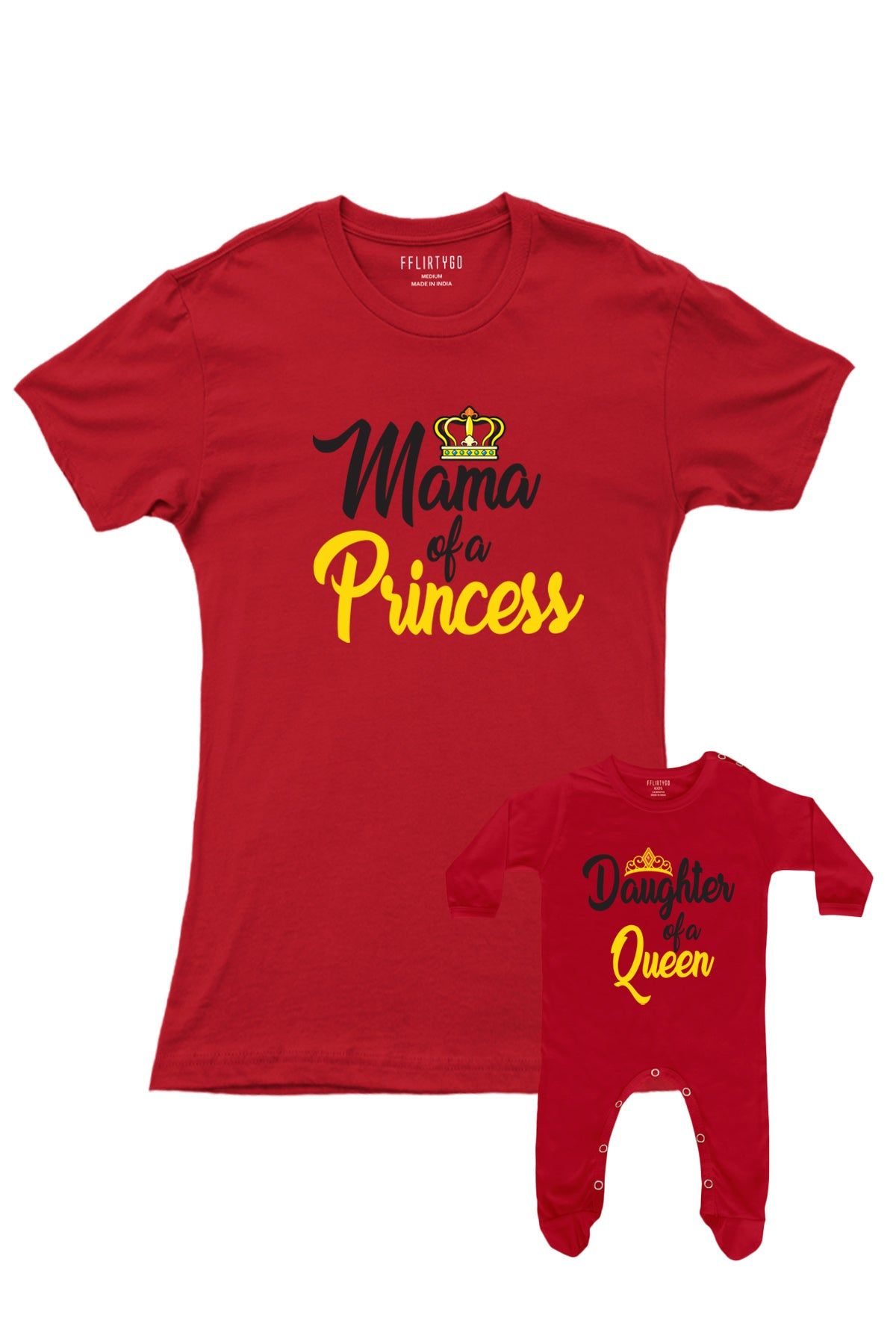 Mama Of A Princess - Daughter of a Queen-Red / Jumpsuit