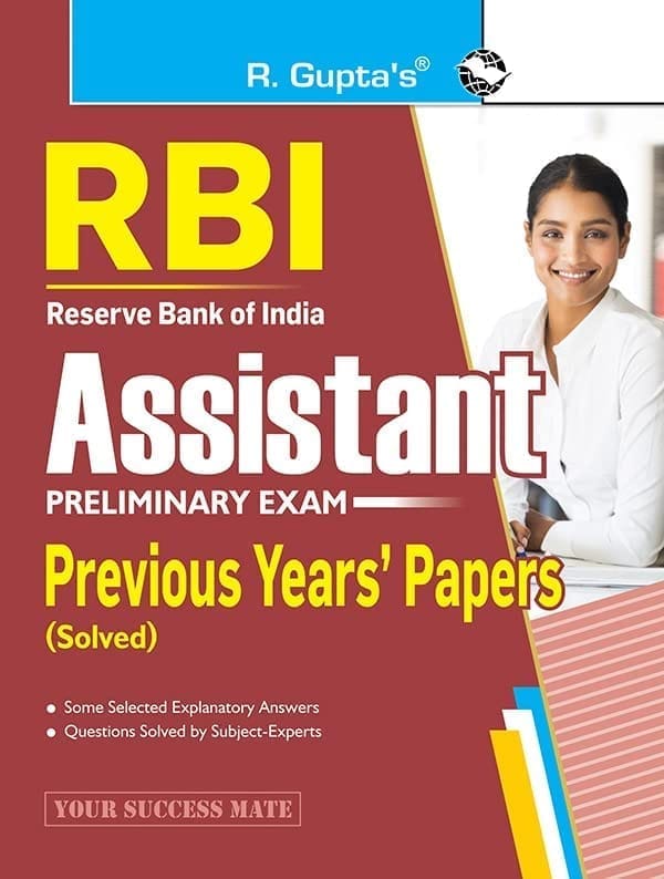 RBI : Assistant (Preliminary Exam) Previous Years' Papers (Solved) [Paperback] [Sep 08, 2025] RPH Editorial Board