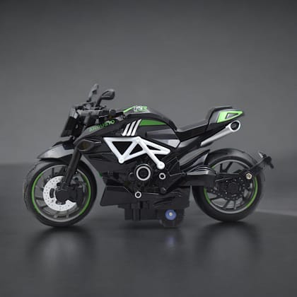 Super Sports Bike With Pull Back Function With Premium Detailings - Green