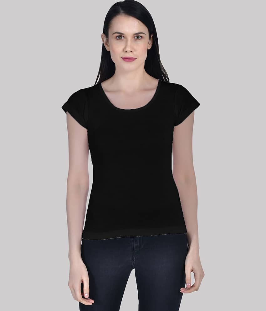 AIMLY Cap Sleeve Cotton Camisoles - Black Single