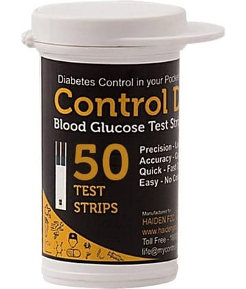 Control D Test Strips, 50 Count(Black) For Control D Glucometer Only