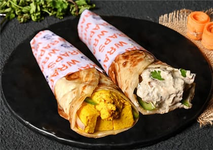 Malai Soya Chaap Roll + Paneer Roll