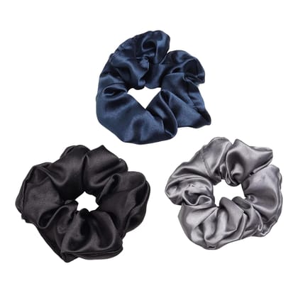 Miley Luxury Satin Scrunchies for Women/girls | Pack of 3 |Exact Colors as Pic, | Plain Pastel Shades | Anti hair breakage, scrunchies set (Pack of 3) Miley Luxury Satin Scrunchies for Women/girls | Pack of 3 |Exact Colors as Pic, | Plain Pastel Shades |