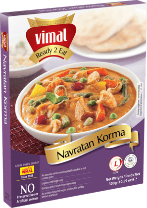 VIMAL Ready to Cook and EatNavratan Korma Instant Mix Vegetarian with No Added Preservative and Colours - 300g(Pack of 4)