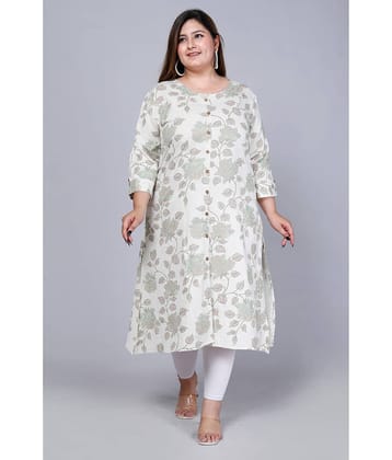 Avnii Pack of 1 Cotton Printed A-line Women's Kurti - ( Green )