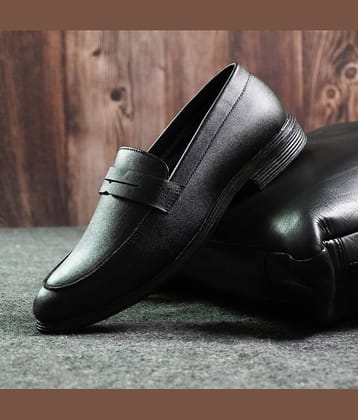 ROBBIE JONES Black Men's Mocassin Formal Shoes