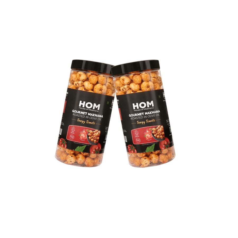 GOURMET MAKHANA roasted in Olive Oil | Flavors Tangy Tomato | Combo Of 2, 65 G each. - 130 gm