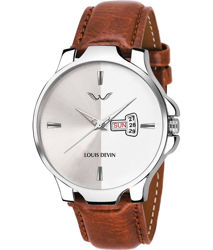 LOUIS DEVIN - Tan Leather Analog Men's Watch