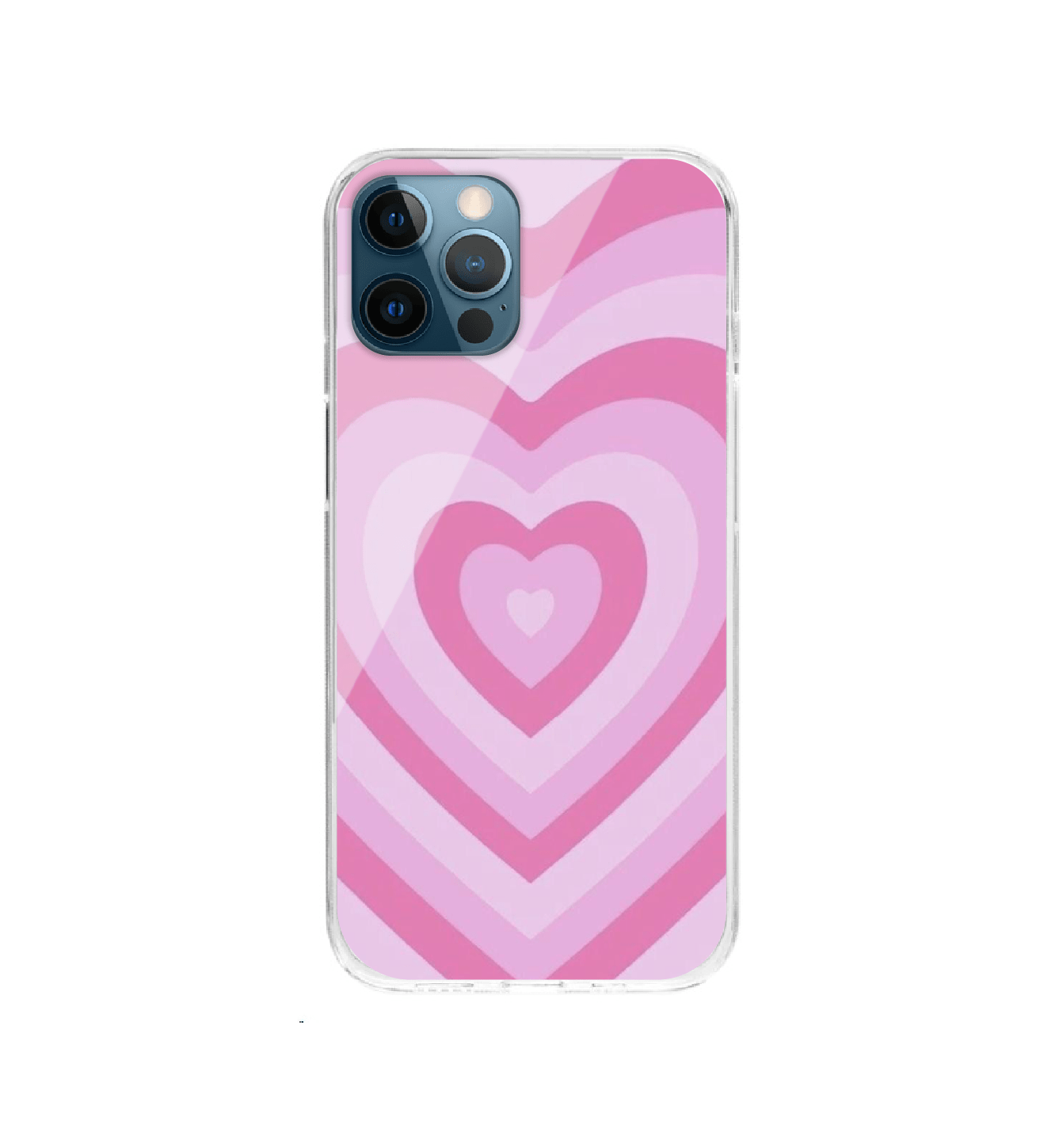Pink Hearts - Printed Silicone Case For Apple iPhone Models-Apple iPhone XS
