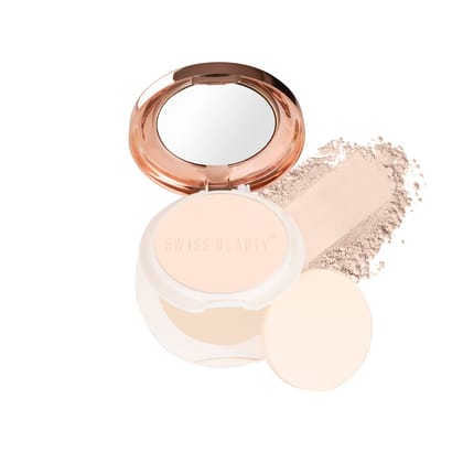 Swiss Beauty Oil Control Compact Powder | Lightweight Compact Powder For Matte Flawless Finish | Face Makeup, Shade 01 Pearl-Ivory, 20 Gm | Swiss Beauty Oil Control Compact Powder | Lightweight Compact Powder For Matte Flawless Finish | Face Makeup, Shad