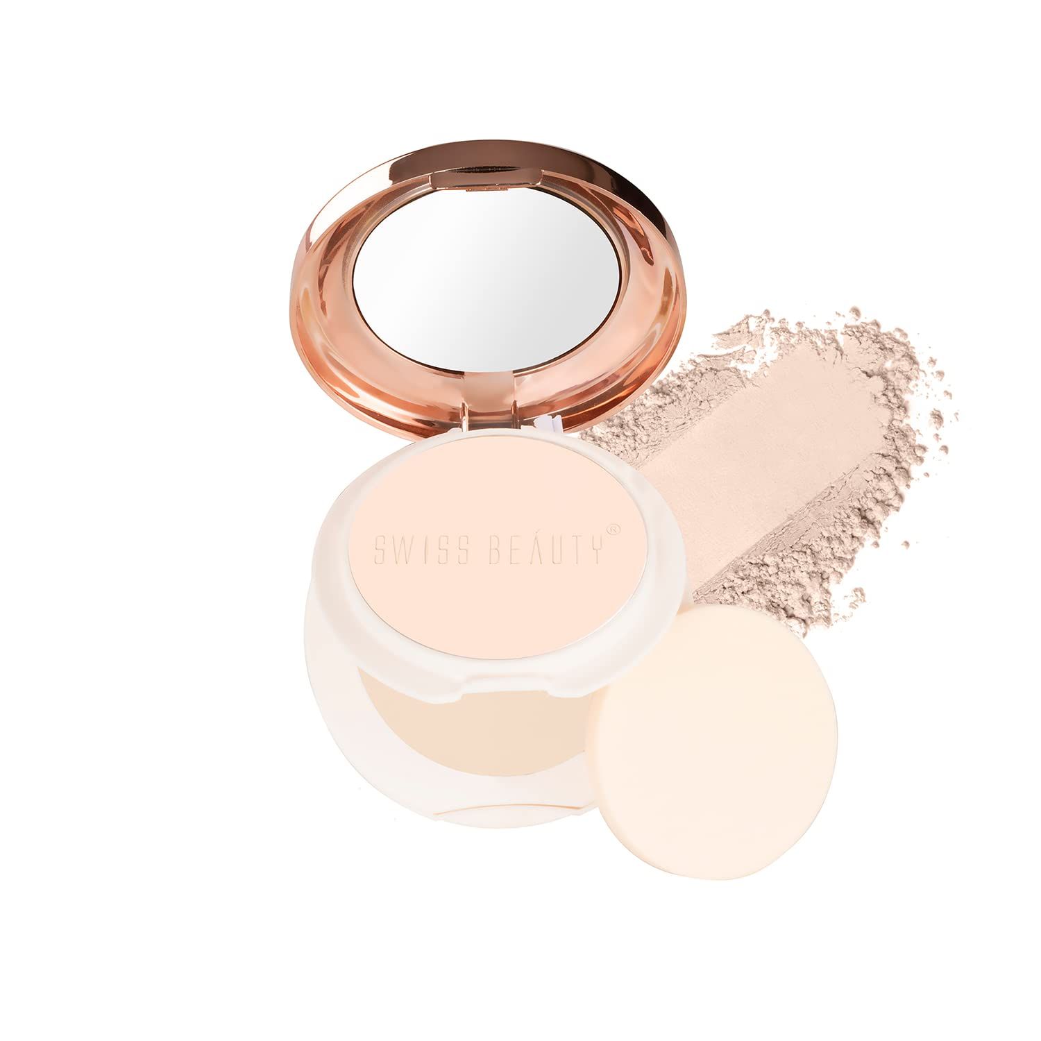 Swiss Beauty Oil Control Compact Powder | Lightweight Compact Powder For Matte Flawless Finish | Face Makeup, Shade 01 Pearl-Ivory, 20 Gm | Swiss Beauty Oil Control Compact Powder | Lightweight Compact Powder For Matte Flawless Finish | Face Makeup, Shad