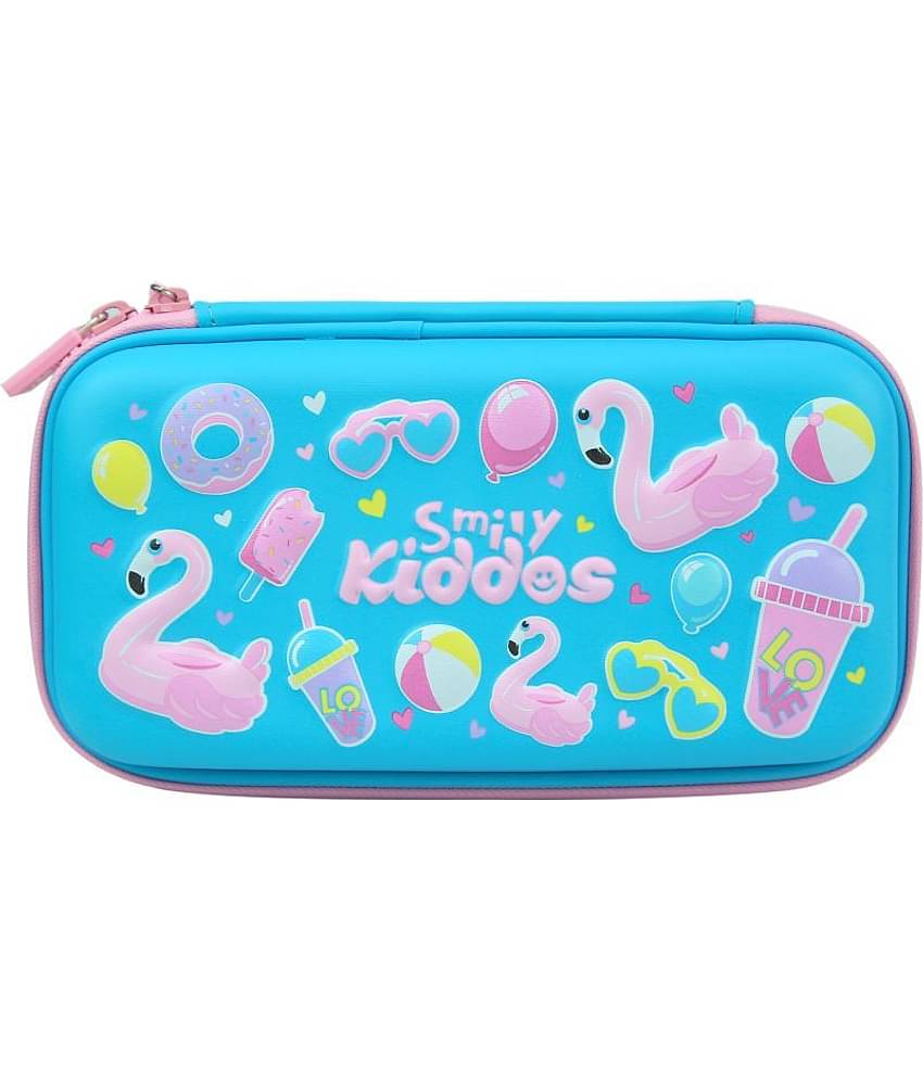 Smily Small Pencil Case (Light Blue) | kids pencil case | School Pencil  Case | Pencil case for kids | Boys & Girls pencil case | Light Blue pencil case