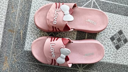 EVATOP Girls Pink Love Slide Sandals