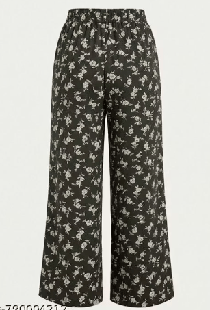 Casual Black color Printed Palazzo for Women , Dsmit Collection