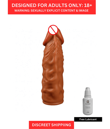 5 Inch Stretchable Penis Cover For Extra Time By Naughty Nights + Free Lubricant