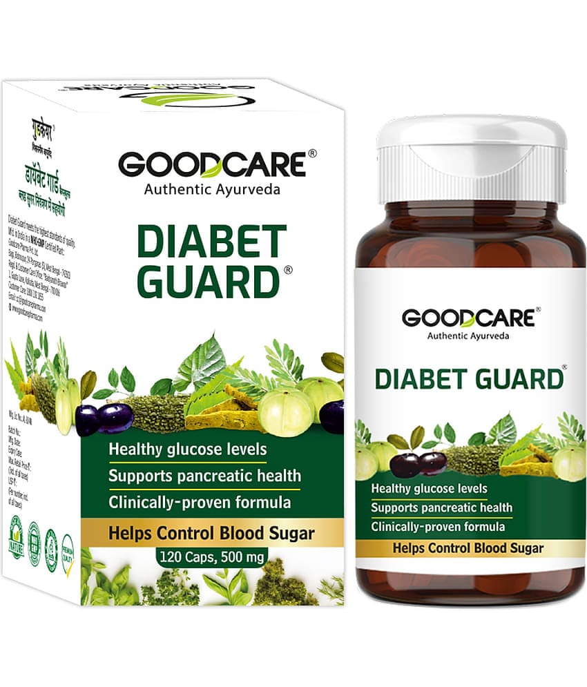 Goodcare Diabet Guard Capsules, Ayurvedic Blood Sugar Support with Karela, Methi, Neem, Supports Pancreatic Health 120 No.s