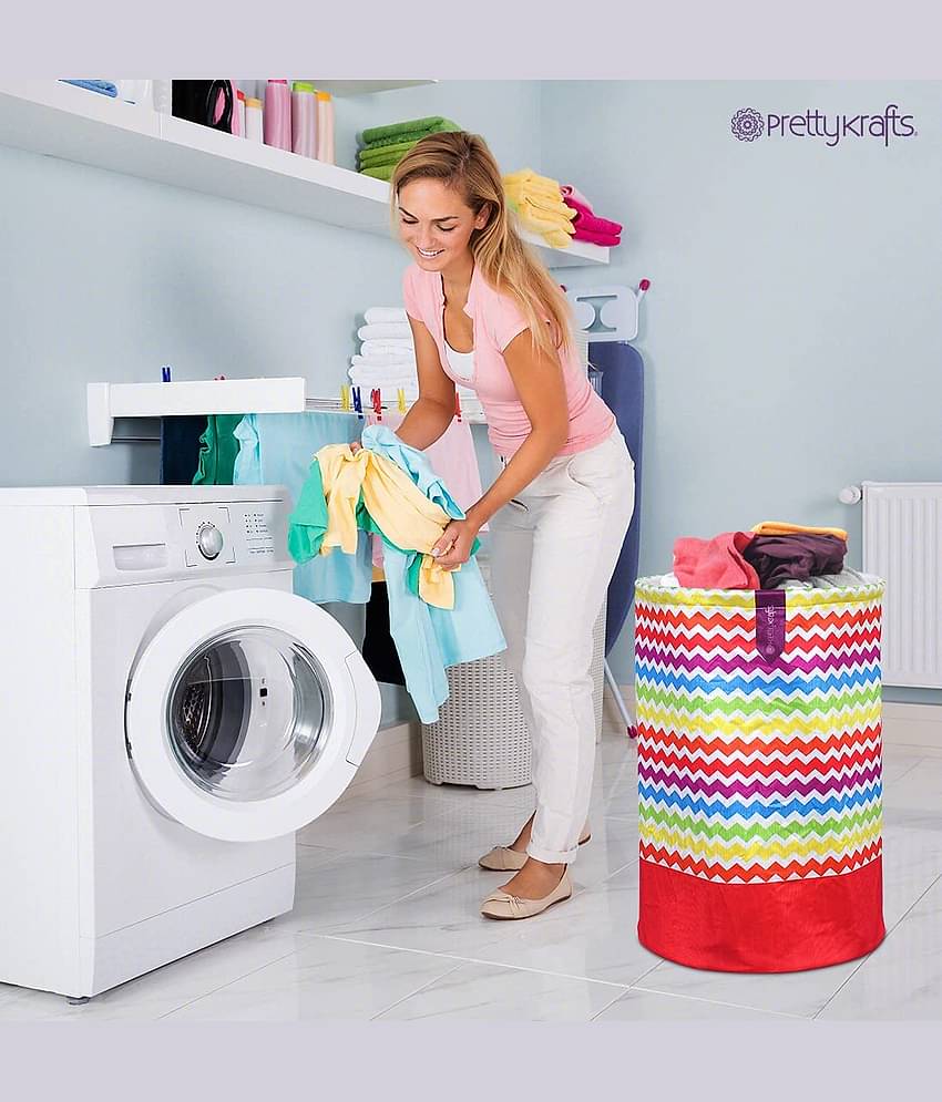 PrettyKrafts Canvas Laundry Bag, Toy Storage, Laundry Storage (45 L)