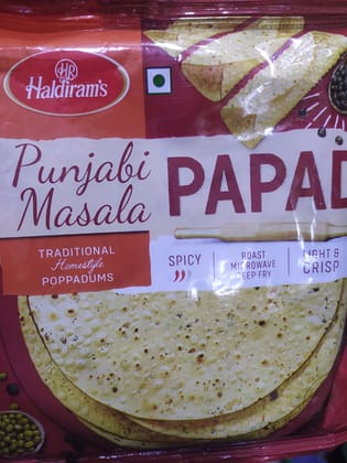 Haldiram's Punjabi papad Masala Spicy Roast Deep fry 