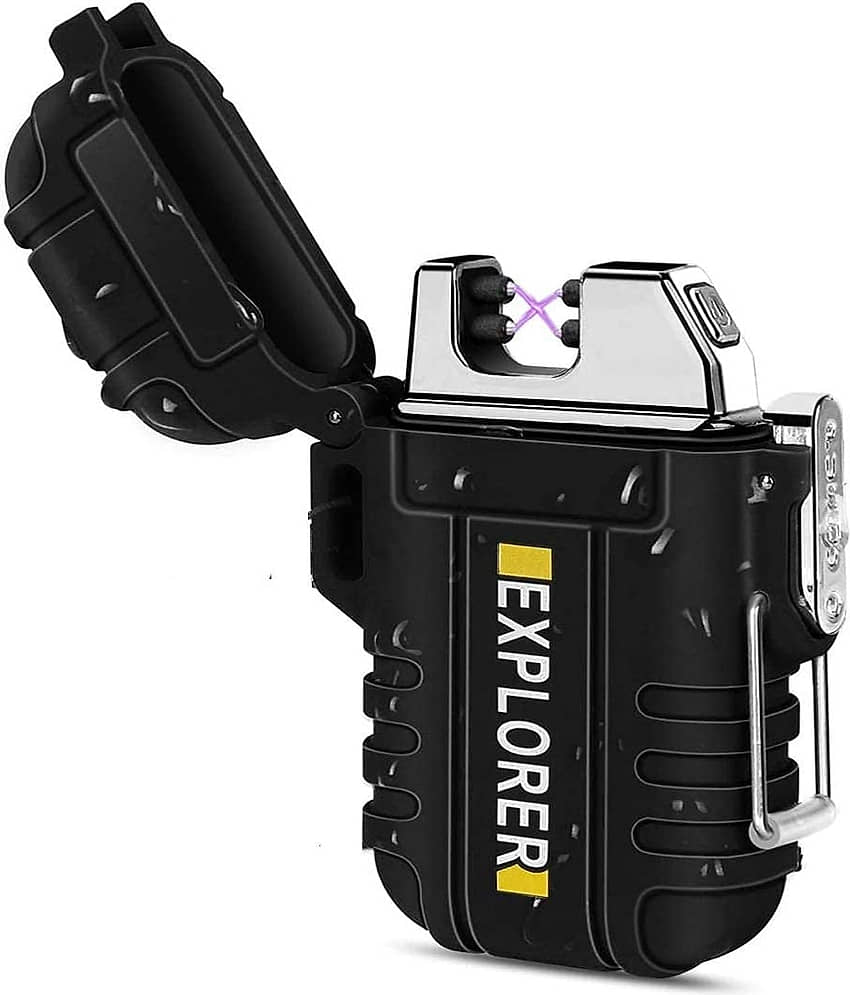 Crasts Black Acrylic Cigarette Lighter ( Pack of 1 )