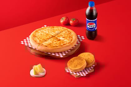 Margherita (Personal) With Garlic Bread And Pepsi