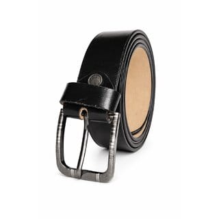 LETHER BLET 1160651 BLACKMens Premium Black Leather Belt for Formal  Casual Wear with Stylish Metal Buckle  Durable