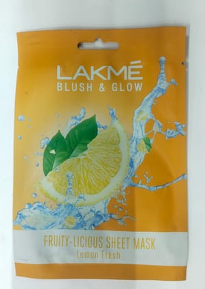 Lakmé Blush & glow Fruity-licious sheet mask Lemon fresh 