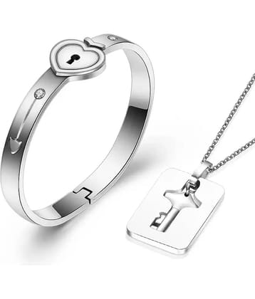 HEER COLLECTION - Silver Wrist Band ( Pack of 2 )