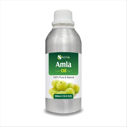 Salvia Amla Oil (Phyllanthus emblica) Herbal Oil for Haircare & Scalp Care Botanical Oil for DIY Hair Oils, Skincare & Massage Blends 500 ml / 16.9 fl oz Salvia Amla Oil (Phyllanthus emblica) Herbal Oil for Haircare & Scalp Care Botanical Oil for DIY Hai