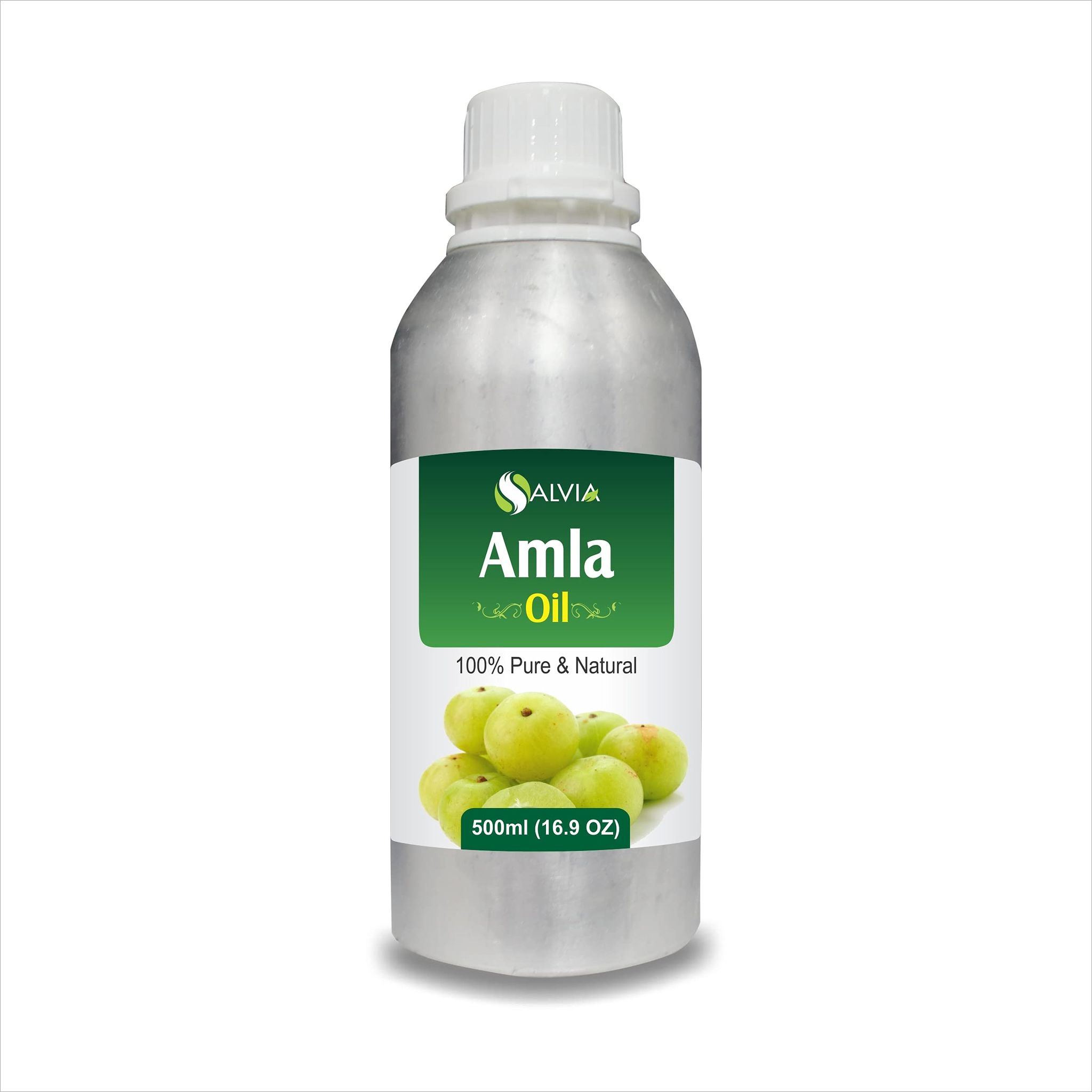 Salvia Amla Oil (Phyllanthus emblica) Herbal Oil for Haircare & Scalp Care Botanical Oil for DIY Hair Oils, Skincare & Massage Blends 500 ml / 16.9 fl oz Salvia Amla Oil (Phyllanthus emblica) Herbal Oil for Haircare & Scalp Care Botanical Oil for DIY Hai