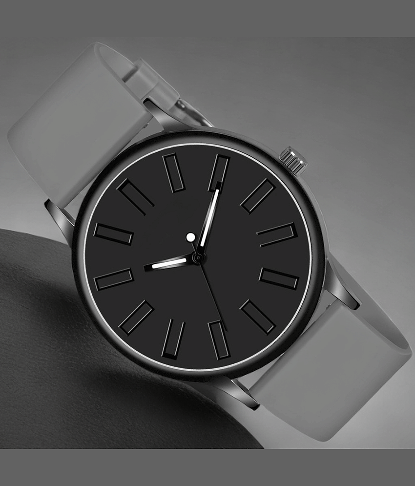 Shivark Black Silicon Analog Men's Watch