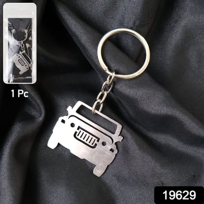 Stylish Metal Jeep Shape Keychain (1 Pc)