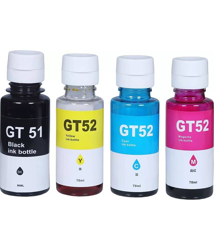 KALAR Multicolor Ink ( 90 ml ) Pack of 4 For H_P GT51 GT52 Compatible for H_P Ink Tank 310,315,319,410,415,419 Tank Wireles