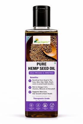 Pure Hemp Seed Oil | Cold-pressed Unrefined | Known as Miracle Oil | Beneficial from Head to Toe Face, Skin, Hair, Nails, Heart, Joints & overall health benefits