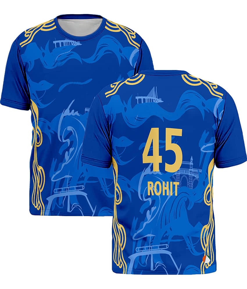 THE BLAZZE Sports India IPL Cricket Team T Shirt Jersey For MensFor Mumbai MI Rohit 45