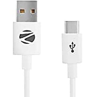 Zebronics Ucc120Tw USB Type C 5A and 1.2 Cable for Charging Adapter (White).
