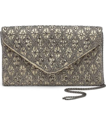 Anekaant Sling Bag Fabric Set of 1 ( Gold )