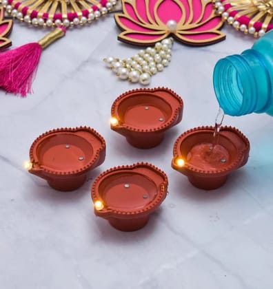 Light Brown Diyas-set of 11