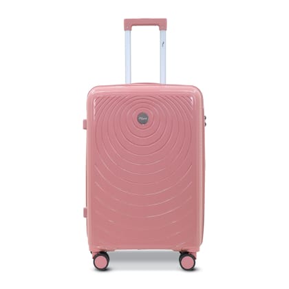 SKYCARRY | Orbital Trolley Bag Single Small S20 | Durable Hard Shell | TSA Type Lock | Spinner Luggage | 360 Disc Spinner Wheels | Travel Suitcase (20, Rose Pink, Small)