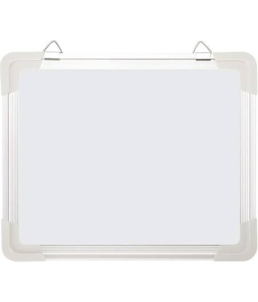 FREEDY Non Magnetic 1 X1 Feet Double Sided White Board and Chalk Board Front Side Whiteboard Marker Surface and Back Side Chalkboard Surface