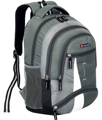 Swanky Grey Polyester Backpack For Kids