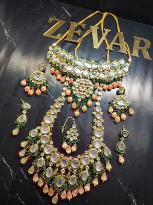 ZEVAR | Traditional Kundan Bridal Jewellery Necklace set