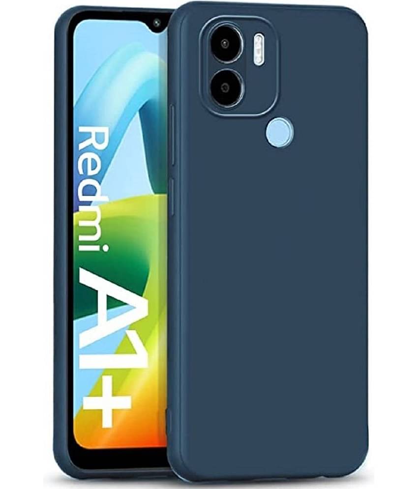 Case Vault Covers - Black Silicon Plain Cases Compatible For POCO C50 ( Pack of 1 )