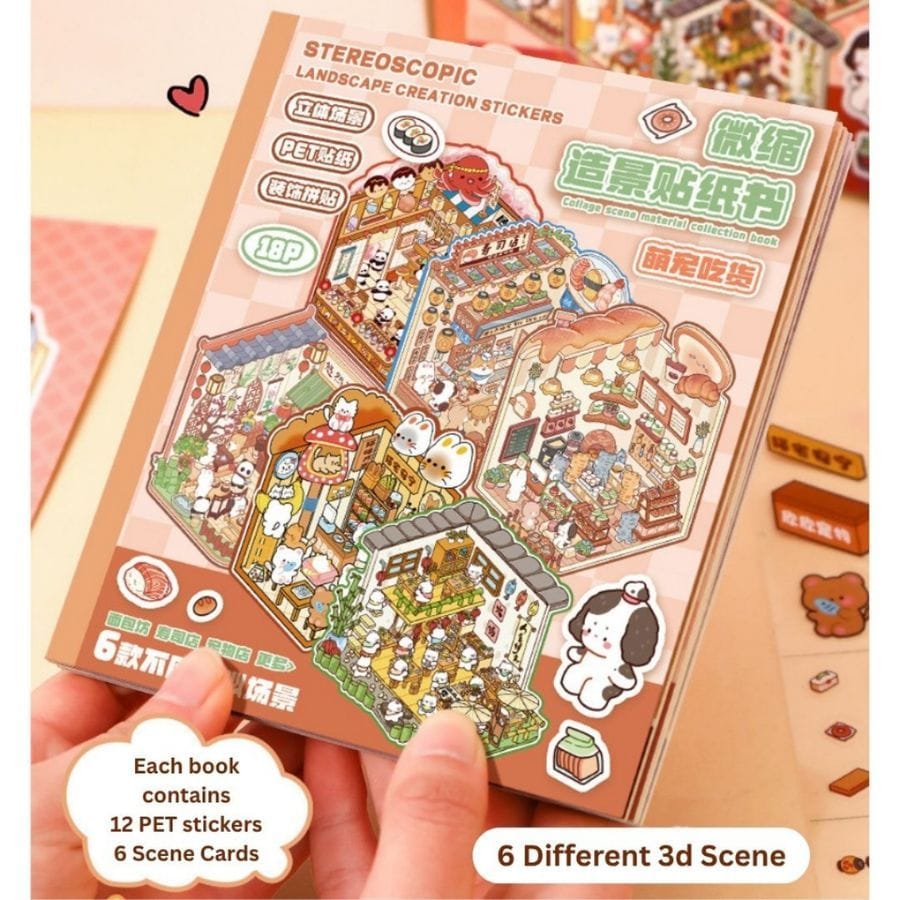 Stereoscopic Landscape Creation Sticker Kit